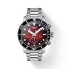 Montre homme Tissot Seastar 1000 Quartz Chronograph 45.5 mm réf. T120.417.11.421.00, bracelet acier – vue de face | Horlova Maroc