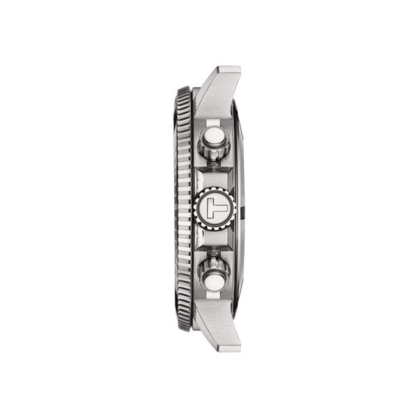 Montre homme Tissot Seastar 1000 Quartz Chronograph 45.5 mm réf. T120.417.11.421.00, bracelet acier – vue rapprochée