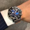 Montre homme Tissot Seastar réf. T120.417.11.041.02, chronographe quartz, boîtier 45,5 mm, acier inoxydable – vue principale, Horlova Maroc