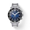 Montre homme Tissot Seastar 45.5 mm réf. T1204171104101, mouvement quartz chronographe – vue de face | Horlova Maroc