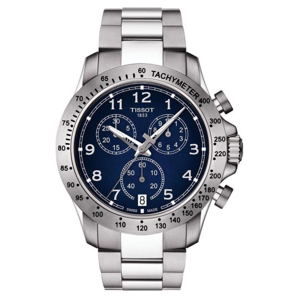 Montre homme Tissot Sport réf. T106.417.11.042.00, chronographe quartz, boîtier 42,5 mm, acier inoxydable – vue principale, Horlova Maroc