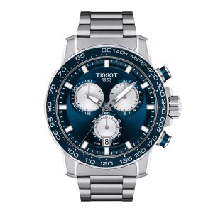 Montre homme Tissot Supersport Chrono réf. T1256171104100, chronographe quartz, boîtier 45,5 mm – vue principale, Horlova Maroc