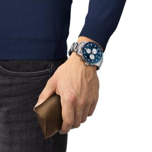 Montre homme Tissot Supersport Chrono réf. T1256171104100, chronographe quartz, boîtier 45,5 mm, acier inoxydable – deuxième vue