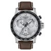 Montre homme Tissot Supersport Chrono réf. T1256171603100, chronographe quartz, boîtier 45,5 mm, cuir – vue principale, Horlova Maroc