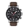 Montre homme Tissot Supersport Chrono réf. T125.617.16.051.01, chronographe quartz, acier inoxydable, cuir – vue principale, Horlova Maroc