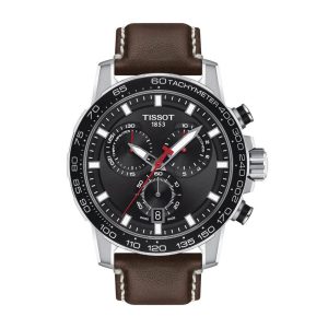 Montre homme Tissot Supersport Chrono réf. T125.617.16.051.01, chronographe quartz, acier inoxydable, cuir – vue principale, Horlova Maroc