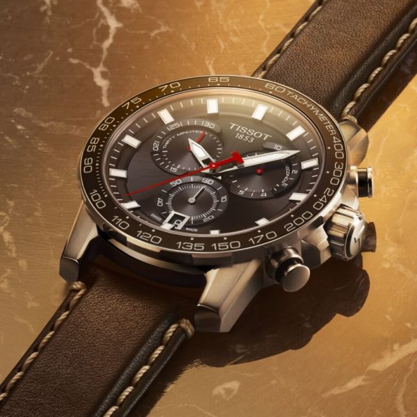 Montre homme Tissot Supersport Chrono réf. T125.617.16.051.01, chronographe quartz, acier inoxydable, cuir – deuxième vue