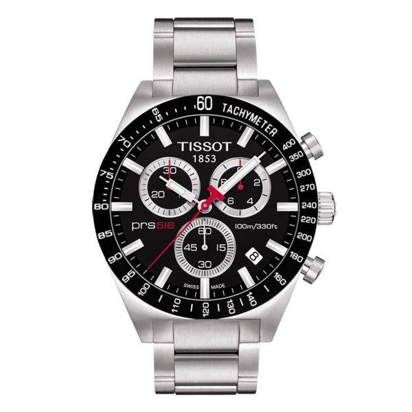 Montre homme Tissot réf. T0444172105100, acier inoxydable, étanche 100 m – vue principale, Horlova Maroc