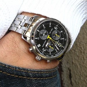 Montre homme Tissot réf. T0444172105100, acier inoxydable, étanche 100 m – deuxième vue – Horlova Maroc