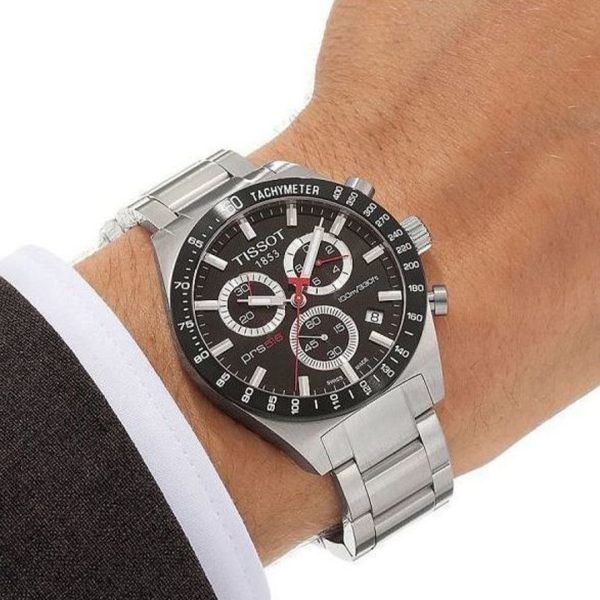 Montre homme Tissot réf. T0444172105100, acier inoxydable, étanche 100 m – quatrième vue – Horlova Maroc