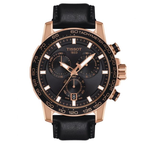 Montre homme Tissot réf. T125.617.36.051.00, chronographe quartz, acier inoxydable, cuir – vue principale, Horlova Maroc