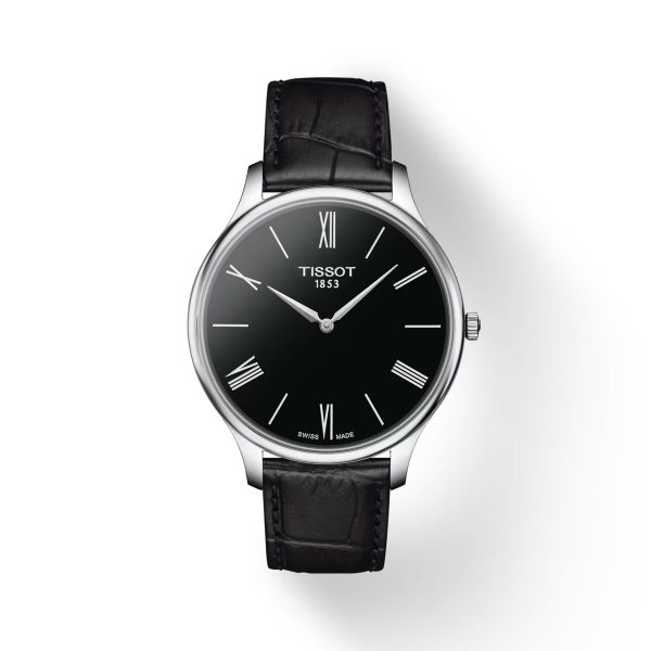 Montre homme Tissot Tradition réf. T0634091605800, mouvement quartz, boîtier 39 mm, cuir, étanche 30 m – vue principale, Horlova Maroc