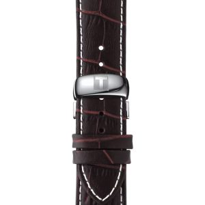 Montre homme Tissot Tradition réf. T0636171603700, chronographe quartz, boîtier 42 mm, acier inoxydable, cuir, verre saphir – deuxième vue