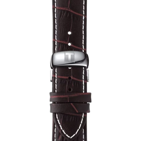 Montre homme Tissot Tradition réf. T0636171603700, chronographe quartz, boîtier 42 mm, acier inoxydable, cuir, verre saphir – deuxième vue