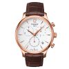 Montre homme Tissot Tradition Chronograph 42 mm réf. T0636173603700, cadran argenté – vue de trois-quarts