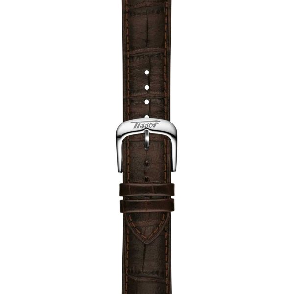 Montre homme Tissot Visodate réf. T157.407.16.031.00, mouvement automatique, boîtier 39 mm, cuir, verre saphir, étanche 50 m – quatrième vue