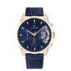 Montre homme Tommy Hilfiger réf. 1710451, bracelet cuir, mouvement quartz – vue de face | Horlova Maroc