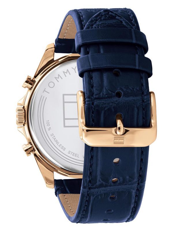 Montre homme Tommy Hilfiger réf. 1710451, bracelet cuir, mouvement quartz – vue rapprochée