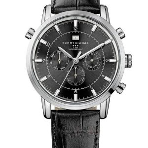 Montre homme Tommy Hilfiger réf. 1790875, bracelet cuir, montre-bracelet Tommy Hilfiger – vue de face | Horlova Maroc