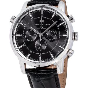 Montre homme Tommy Hilfiger réf. 1790875, bracelet cuir, montre-bracelet Tommy Hilfiger – vue de trois-quarts