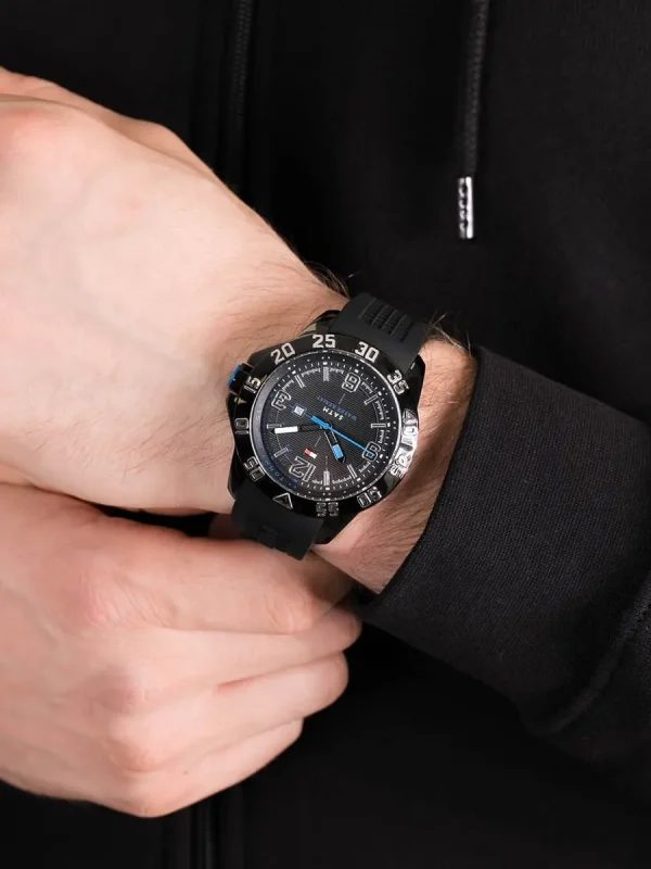 Montre homme Tommy Hilfiger réf. 1790983, mouvement quartz, acier inoxydable, silicone – troisième vue