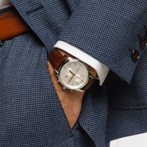 Montre homme Tommy Hilfiger réf. 1513280, chronographe quartz, boîtier 42 mm, cuir, verre minéral – vue principale, Horlova Maroc