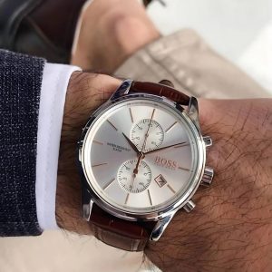 Montre homme Tommy Hilfiger réf. 1513280, chronographe quartz, boîtier 42 mm, cuir, verre minéral – deuxième vue