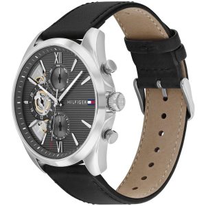 Montre homme Tommy Hilfiger réf. 1710644, mouvement quartz, boîtier 43 mm, cuir, verre minéral – deuxième vue