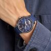 Montre homme Tommy Hilfiger réf. 1791781, mouvement quartz, boîtier 43 mm, acier inoxydable, silicone – vue principale, Horlova Maroc