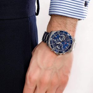 Montre homme Tommy Hilfiger réf. 1792094, mouvement quartz, boîtier 43 mm, acier inoxydable – vue principale, Horlova Maroc