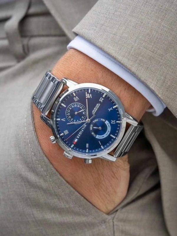 Montre homme Tommy Hilfiger réf. 1710401, boîtier 44 mm, acier inoxydable – vue principale, Horlova Maroc