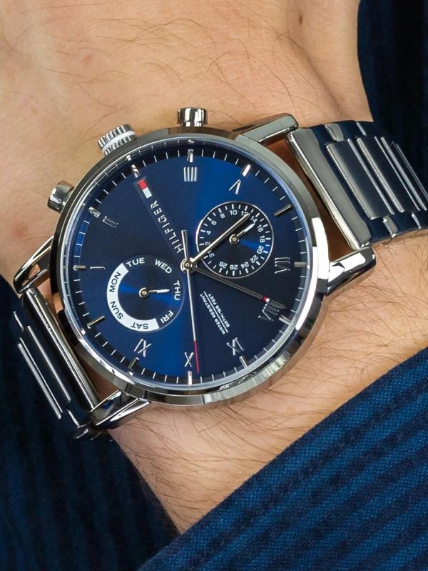 Montre homme Tommy Hilfiger réf. 1710401, boîtier 44 mm, acier inoxydable – deuxième vue – Horlova Maroc