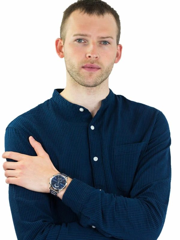 Montre homme Tommy Hilfiger réf. 1710401, boîtier 44 mm, acier inoxydable – quatrième vue – Horlova Maroc