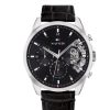Montre homme Tommy Hilfiger 44 mm réf. 1710449, cadran noir, bracelet cuir, mouvement quartz chronographe – vue de face | Horlova Maroc