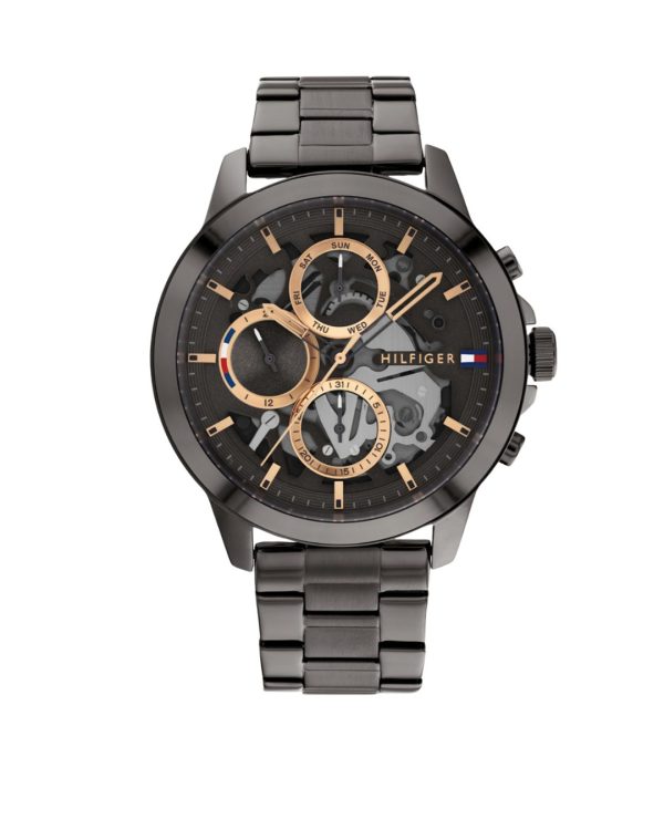 Montre homme Tommy Hilfiger 44 mm réf. 1710479, montre-bracelet Tommy Hilfiger originale – vue de face | Horlova Maroc