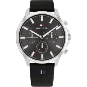 Montre homme Tommy Hilfiger réf. 1710495, mouvement quartz, boîtier 44 mm, cuir, étanche 50 m – vue principale, Horlova Maroc