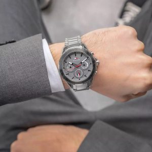 Montre homme Tommy Hilfiger réf. 1791857, chronographe quartz, boîtier 44 mm, acier inoxydable, étanche 50 m – deuxième vue