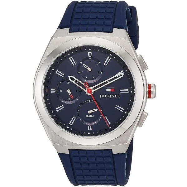 Montre homme Tommy Hilfiger réf. 1791899, mouvement quartz, boîtier 44 mm, caoutchouc – quatrième vue