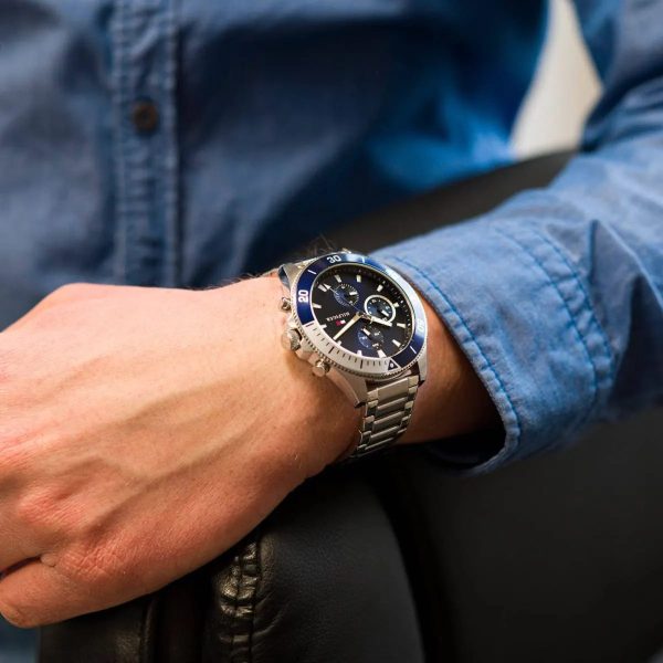 Montre homme Tommy Hilfiger réf. 1791917, mouvement quartz, boîtier 44 mm, acier inoxydable, cuir – vue principale, Horlova Maroc
