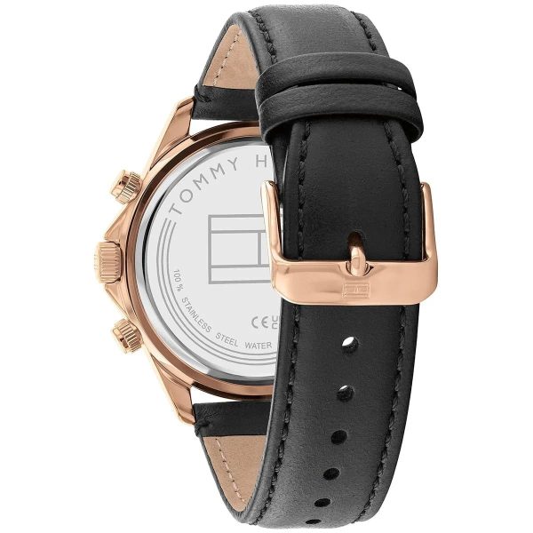 Montre homme Tommy Hilfiger réf. 1792016, mouvement quartz, boîtier 44 mm, cuir, étanche 50 m – quatrième vue