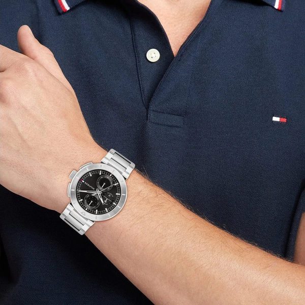 Montre homme Tommy Hilfiger réf. 1792116, mouvement quartz, boîtier 44 mm, acier inoxydable, étanche 50 m – vue principale, Horlova Maroc