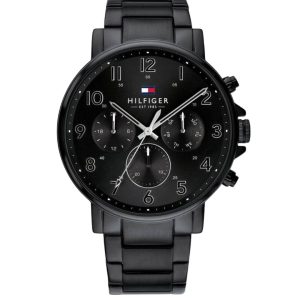 Montre homme Tommy Hilfiger 45 mm réf. 1710383, mouvement quartz – vue de face | Horlova Maroc