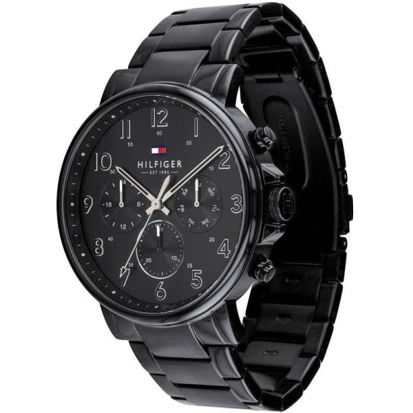 Montre homme Tommy Hilfiger 45 mm réf. 1710383, mouvement quartz, montre-bracelet Tommy Hilfiger – vue de trois-quarts