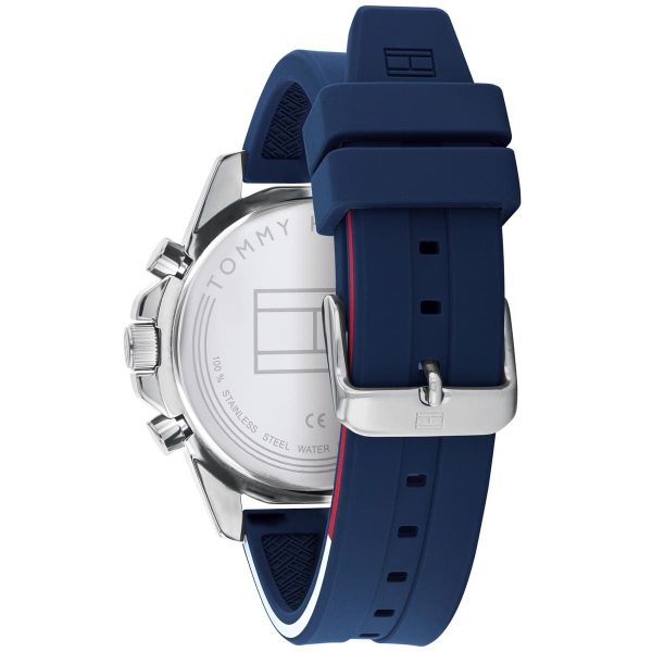 Montre homme Tommy Hilfiger réf. 1791791, mouvement quartz, boîtier 45 mm, silicone, étanche 30 m – deuxième vue