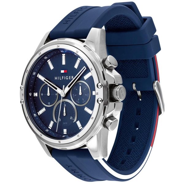 Montre homme Tommy Hilfiger réf. 1791791, mouvement quartz, boîtier 45 mm, silicone, étanche 30 m – quatrième vue