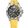 Montre homme Tommy Hilfiger 46 mm réf. 1791144, cadran gris, bracelet silicone – vue rapprochée