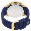 Montre homme Tommy Hilfiger 46 mm réf. 1791353, cadran blanc, bracelet silicone – autre angle