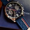 Montre homme Tommy Hilfiger réf. 1791476, mouvement quartz, boîtier 46 mm, silicone – deuxième vue