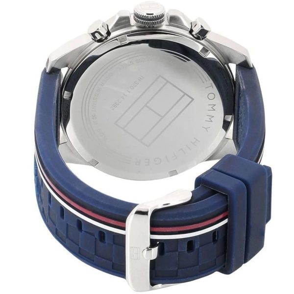 Montre homme Tommy Hilfiger réf. 1791476, mouvement quartz, boîtier 46 mm, silicone – quatrième vue