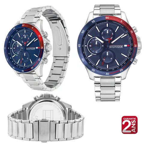 Montre homme Tommy Hilfiger réf. 1791718, mouvement quartz, boîtier 46 mm – troisième vue – Horlova Maroc